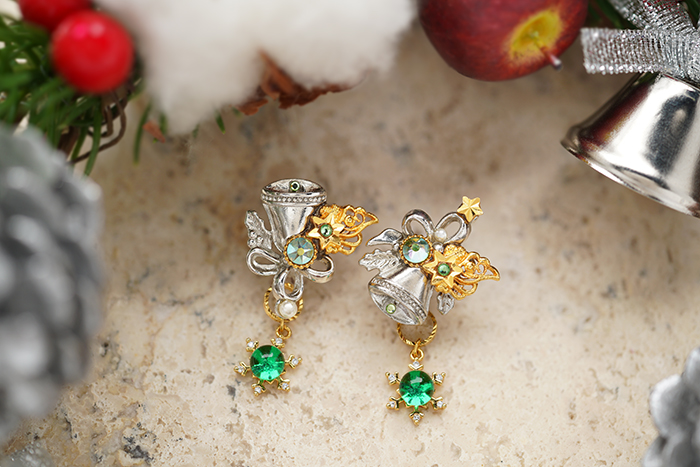 まどかさま売約済みかんざし〈Bouquet・sepiaポインセチア・盛り〉